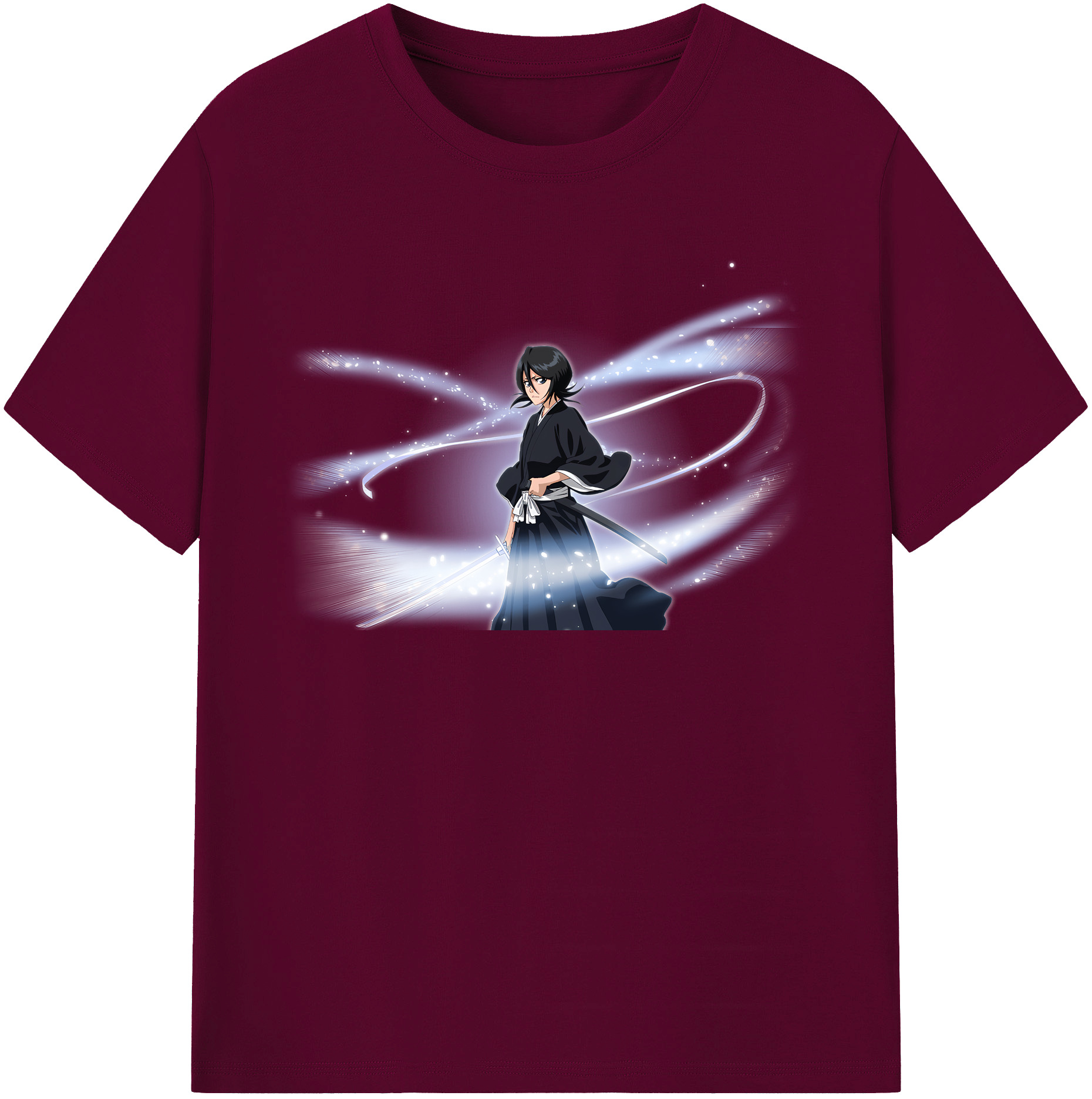 （画像用） ブリーチ 朽木ルキア BLEACH Kuchiki Rukia レディースカジュアルプリントTシャツ（綿100％）